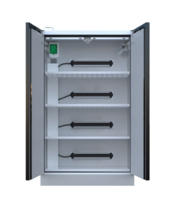Armoire lithium-ion industrielle avec extincteur intégré